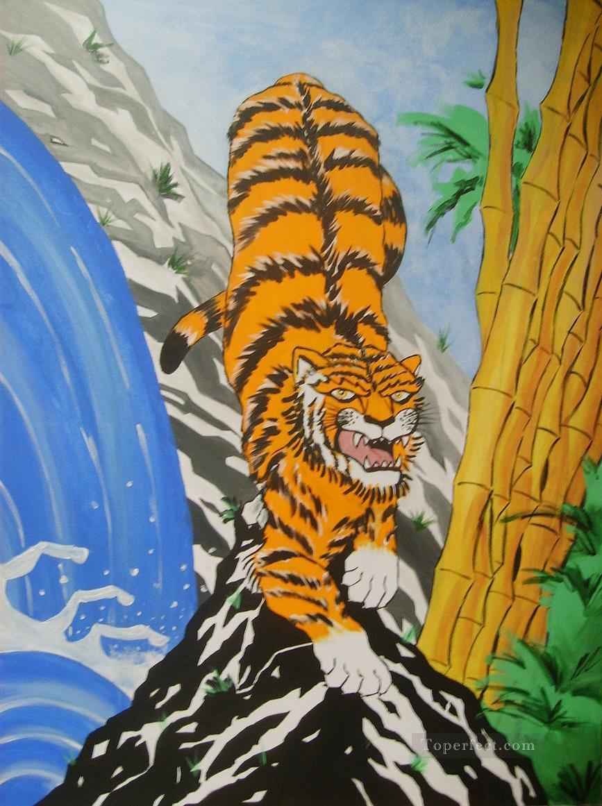 Tigre japonais Peintures à l'huile